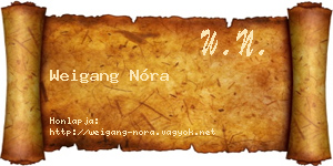 Weigang Nóra névjegykártya